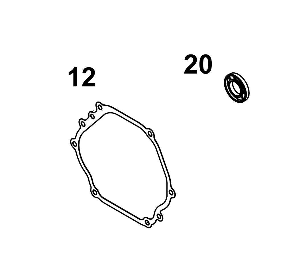 Crankcase Cover/Sump Group Diagram and Parts List for 25G032-0001-G1 200000 - 399999 Briggs and Stratton Engine